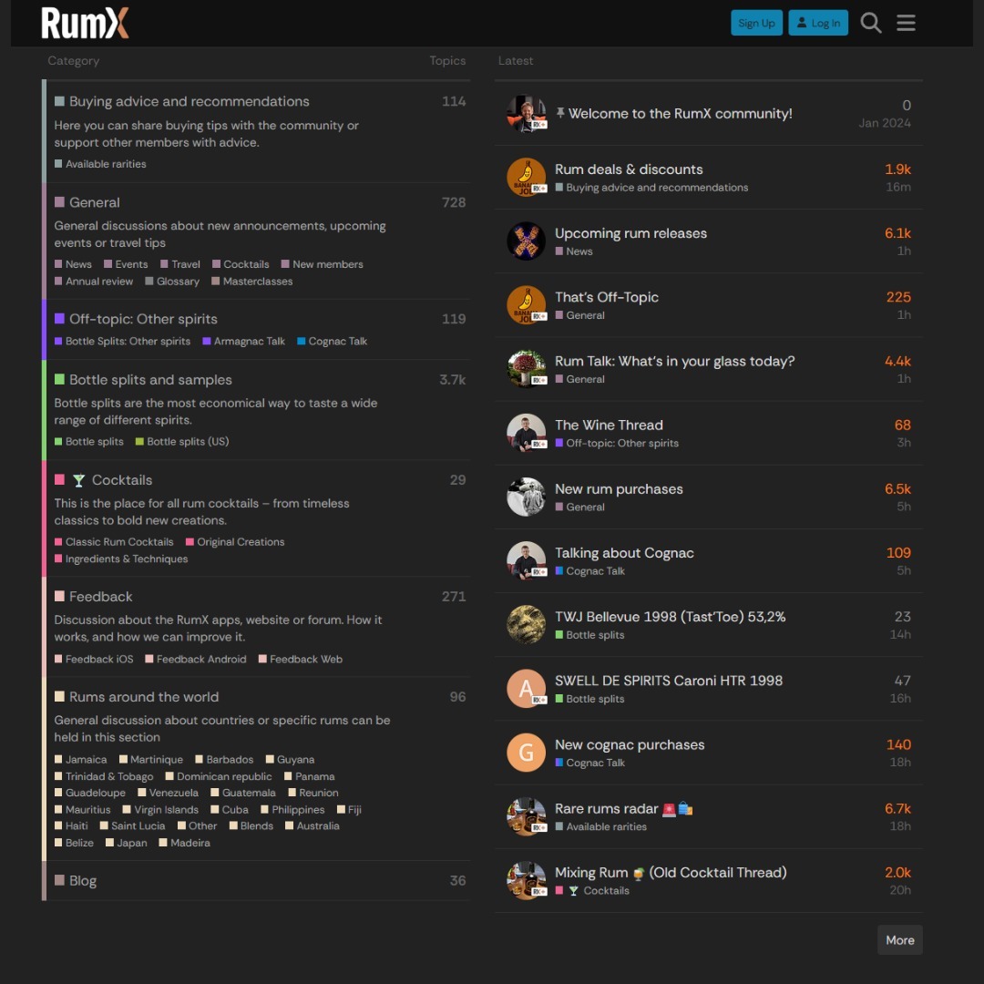 Online fórum rumovej komunity na stránke rum-x.com